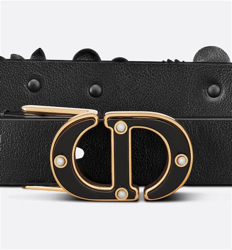 dior 30 montaigne belt|30 Montaigne Belt Black Smooth Calfskin and White Resin Pearls .